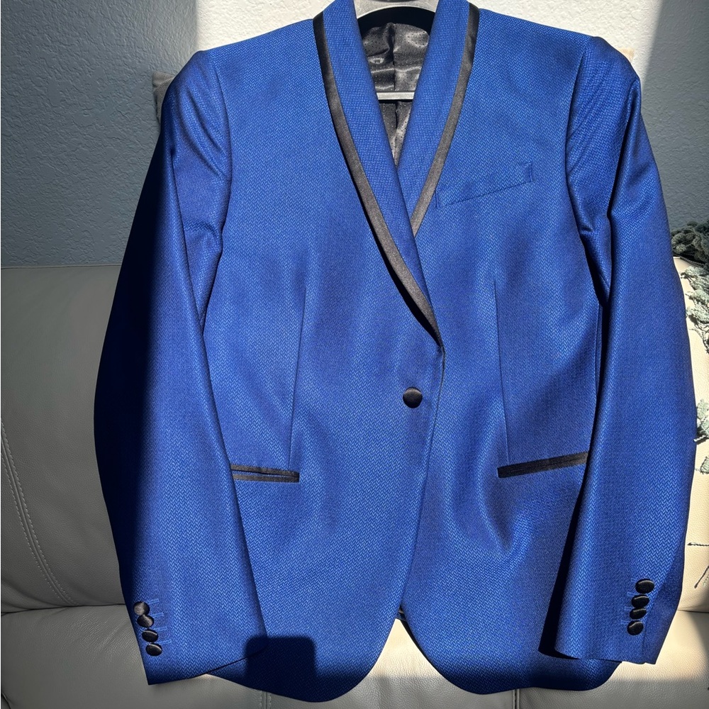 JF J.Ferrar Cobalt Blue Blazer with Black Trim